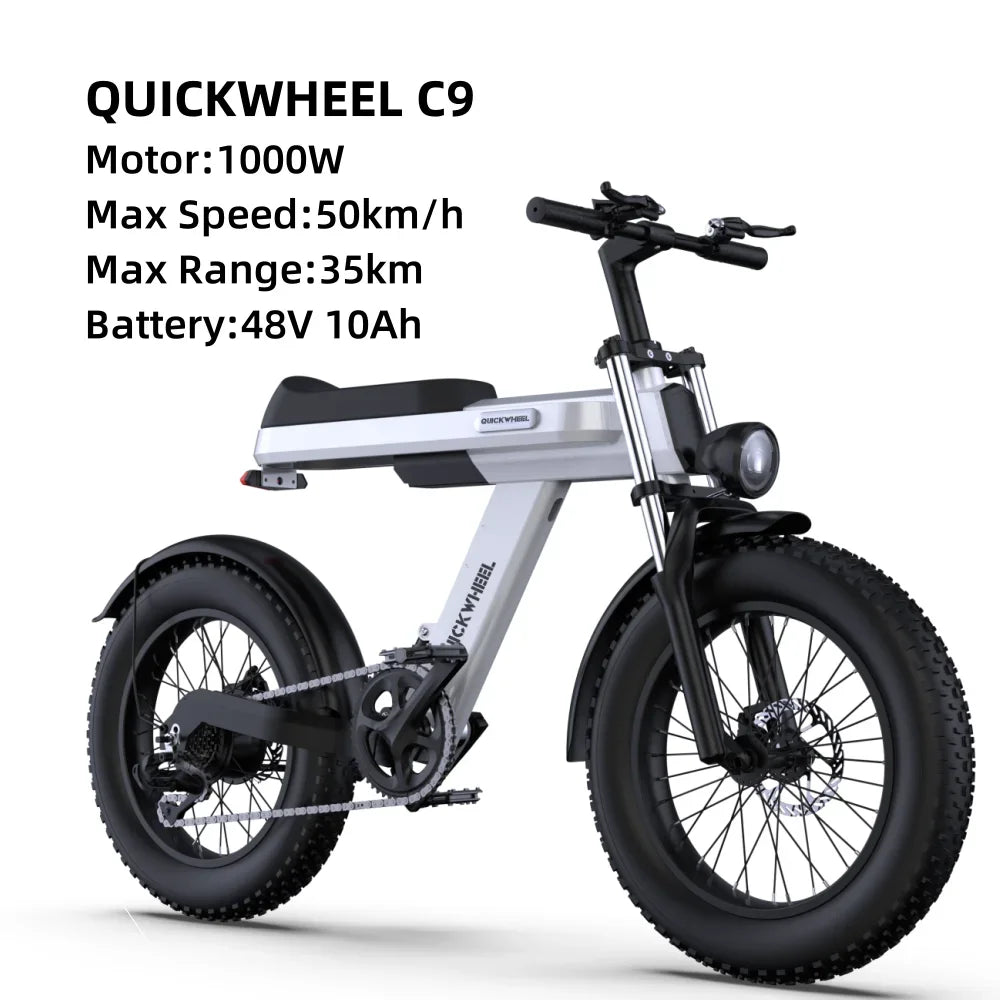 1000W 48V 15Ah Electric Moped Bike