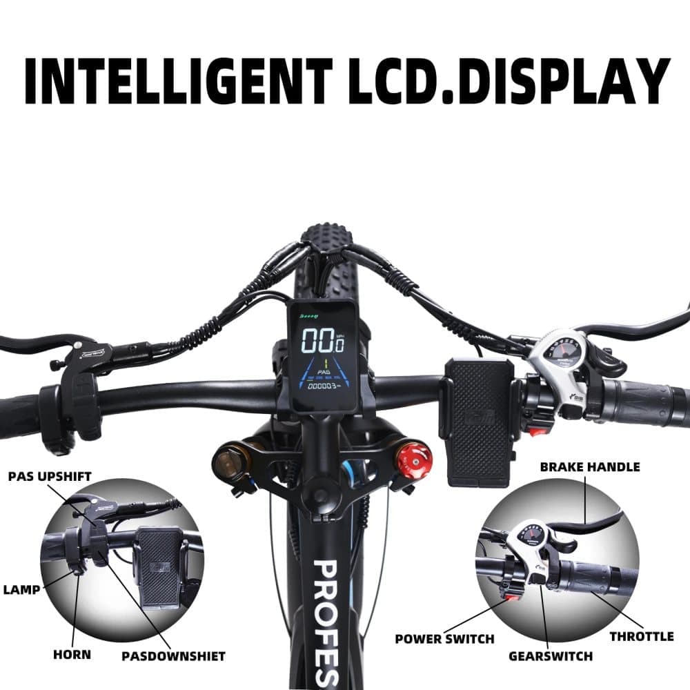 Keteles K800 Pro adult off-road electric bicycle, 2000W/1000W motors, 23AH/ 17.5Ah battery, 4.0'' fat tire full suspension ebike