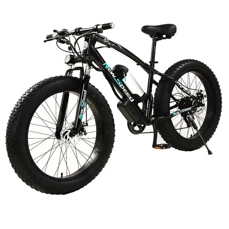 26-Inch 350W 2-Wheel Electric Snow Bicycle 48V Off-Road Fat Tire 21 Speed Gears Aluminum Fork and Alloy Rim Free Shipping