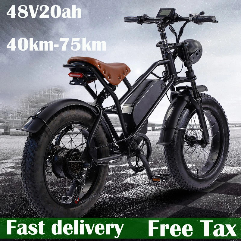 20-inch Retro Wide Tire Electric Bike