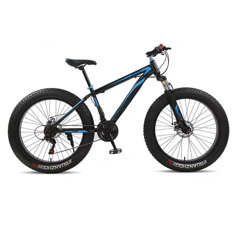 26-Inch Variable Speed Beach Snowbike Shock Absorbing Disc Brakes Mountain Wide Tires Off-Road Bike