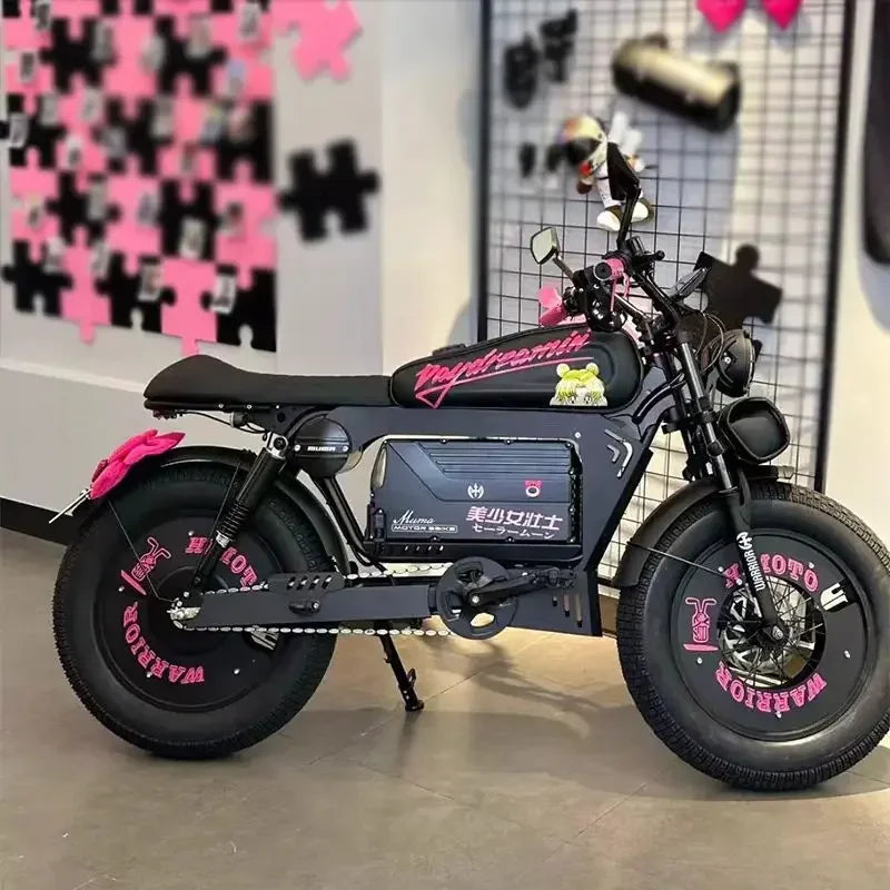 ZPW Black Warrior 1500W Motorbikes 48V 60AH Ebike Adult Road Electric Bicycle 20 inch Off-road Fat Tyre Electric Bike 2000w