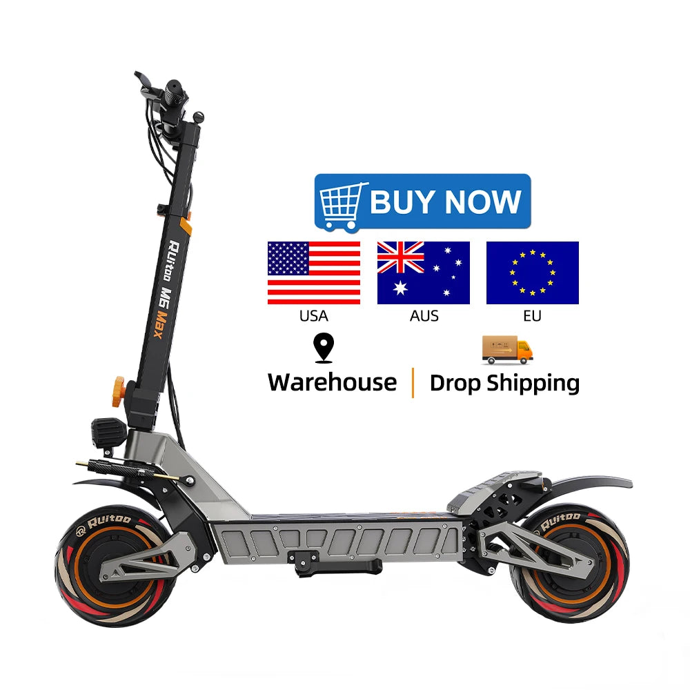 Ruitoo M6Max Dual Motor 5600W 60V27AH Fast Electrical Scooter Factory Direct Sale Adult Electric Scooter