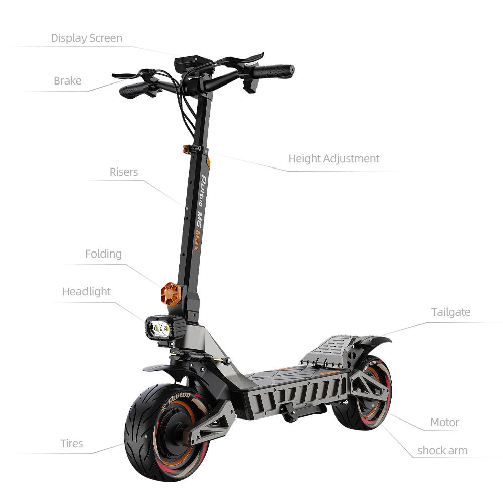 Ruitoo M6Max Dual Motor 5600W 60V27AH Fast Electrical Scooter Factory Direct Sale Adult Electric Scooter