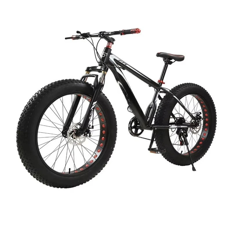 26-Inch Variable Speed Beach Snowbike Shock Absorbing Disc Brakes Mountain Wide Tires Off-Road Bike