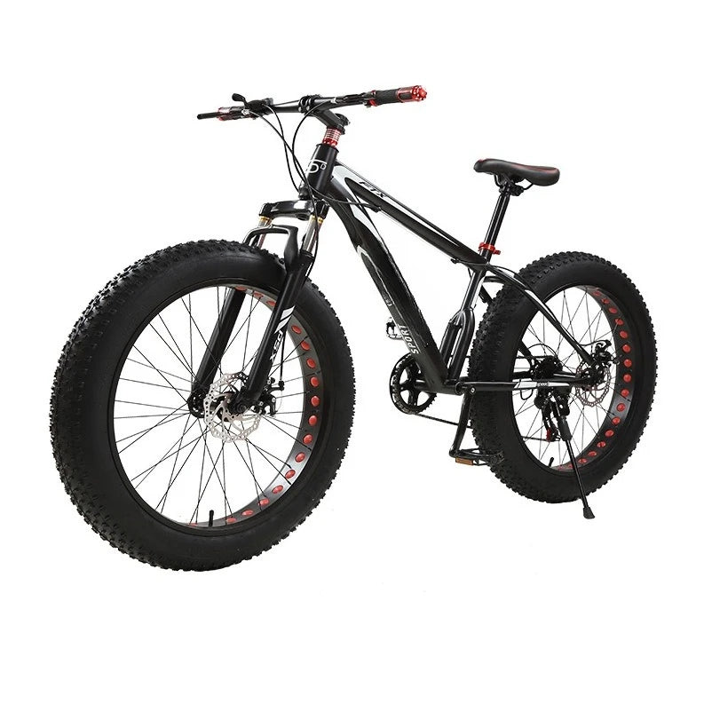 26-Inch Variable Speed Beach Snowbike Shock Absorbing Disc Brakes Mountain Wide Tires Off-Road Bike